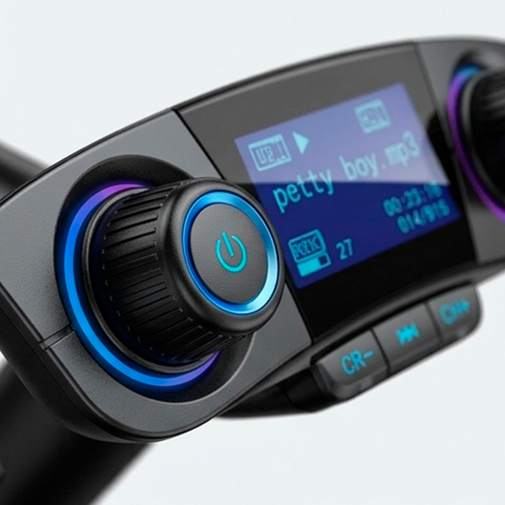 Transmisor para carro, FM y Bluetooth