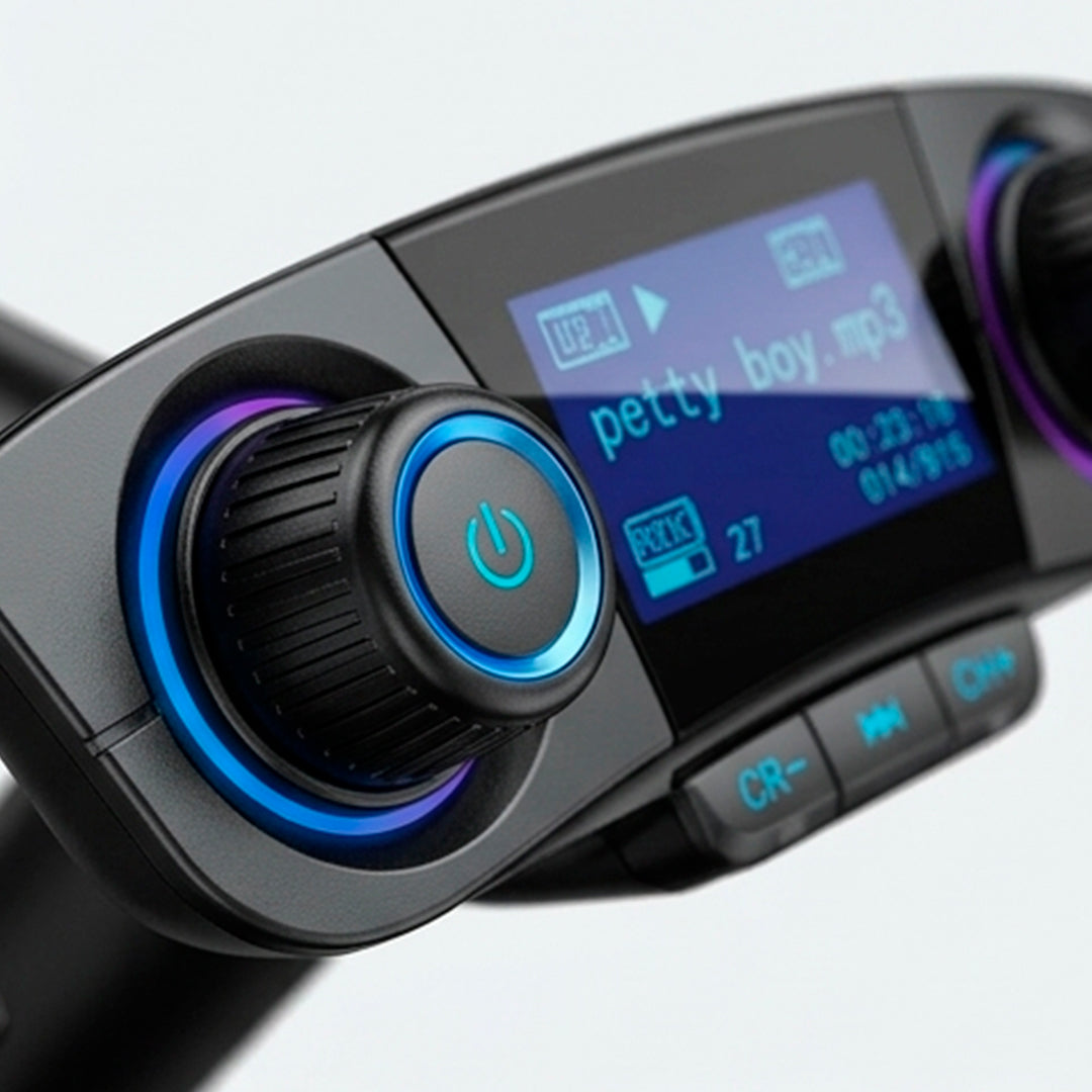 Transmisor para carro, FM y Bluetooth